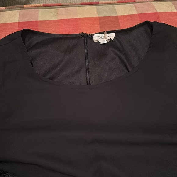 Black Dress with Sequin Sleeves - Picture 5 of 5